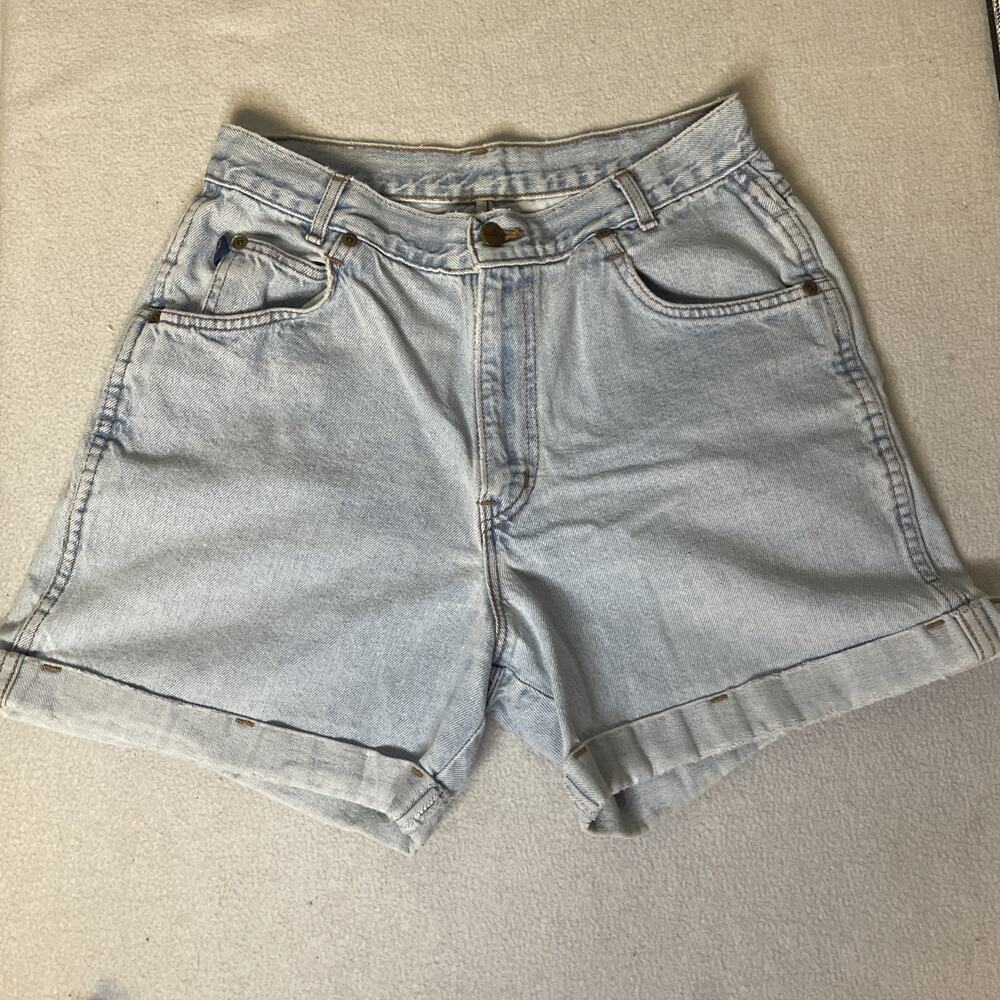 VTG 90s Chic Denim Shorts Size 13 High Waisted Mom Cuffed Light Wash Made in USA